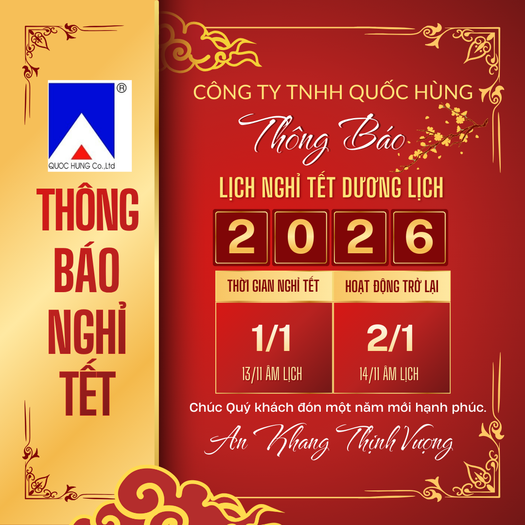 Thông báo lịch nghỉ Tết Dương lịch – Công ty TNHH Quốc Hùng